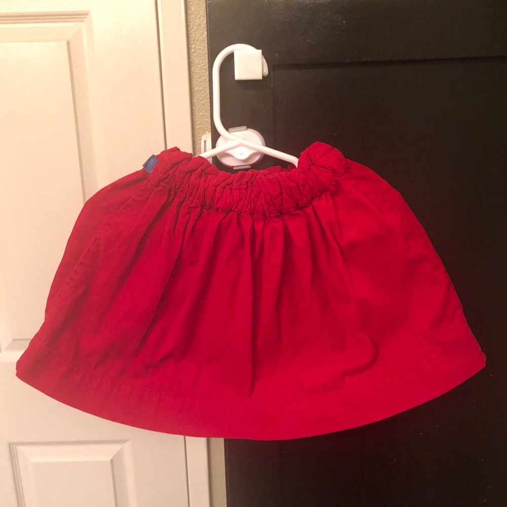 TEN red corduroy skirt
